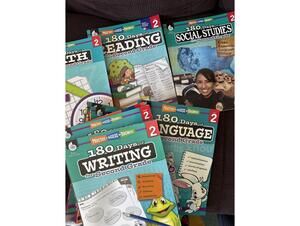 180 Days of Learning Workbook Set Grades 2–3 by Shell Education w/CDs 11 BOOKS